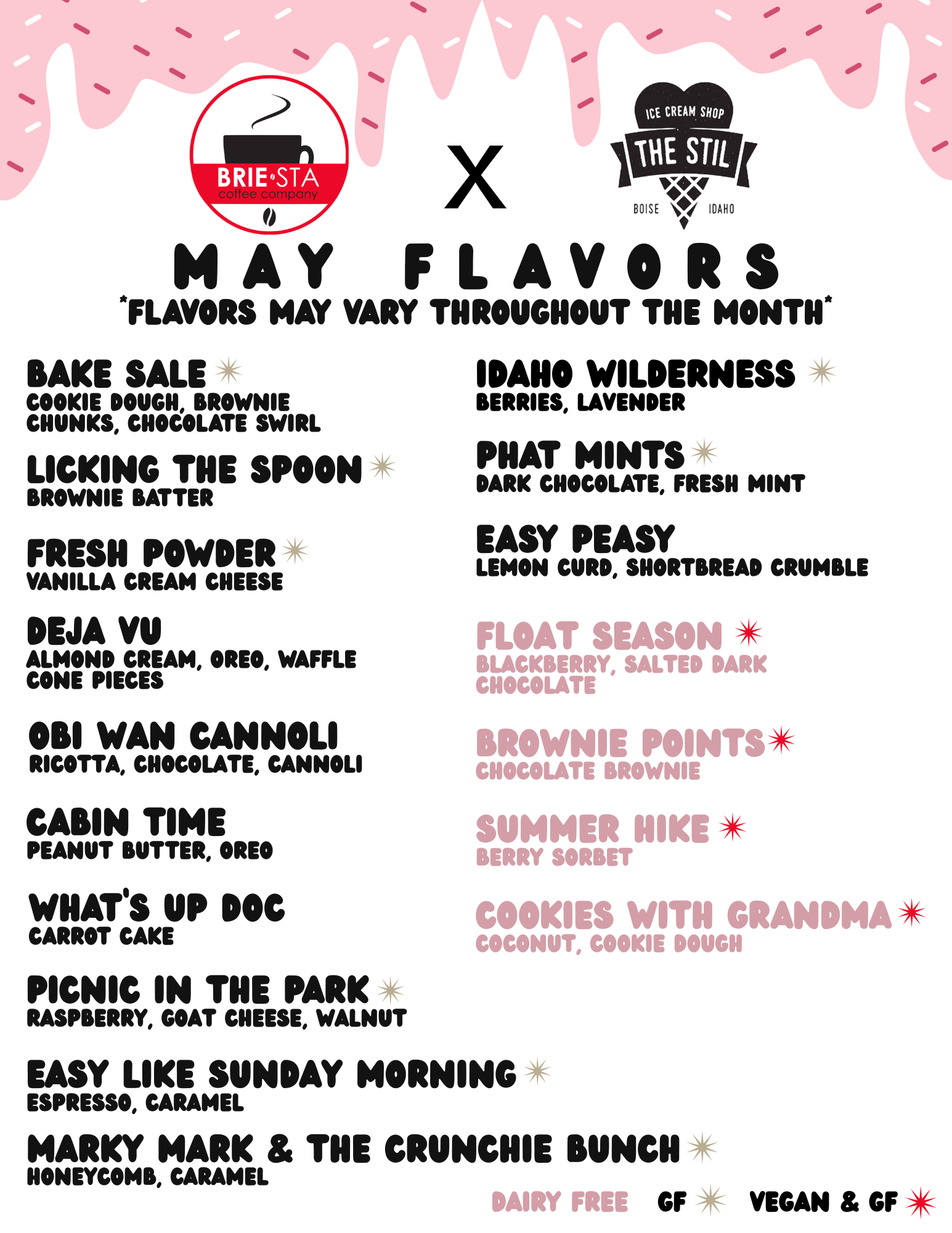 Flavors — BRIE'STA COFFEE